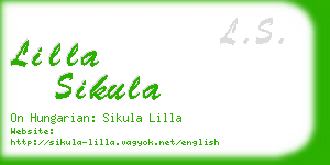lilla sikula business card